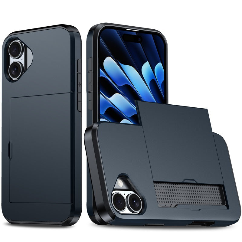 New Card Holder Anti-Drop Phone Case for iPhone 16 Plus