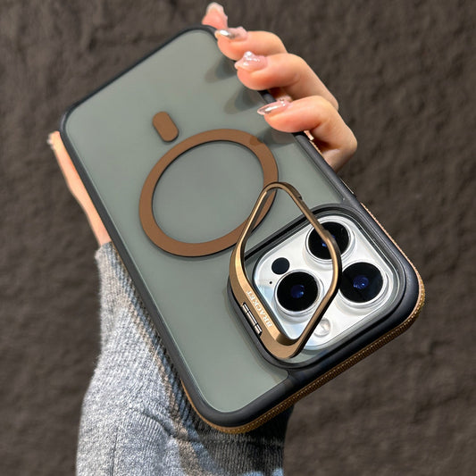 New Lens Bracket Magnetic Phone Case for iPhone 16/16 Pro/16 Plus/16 Pro Max