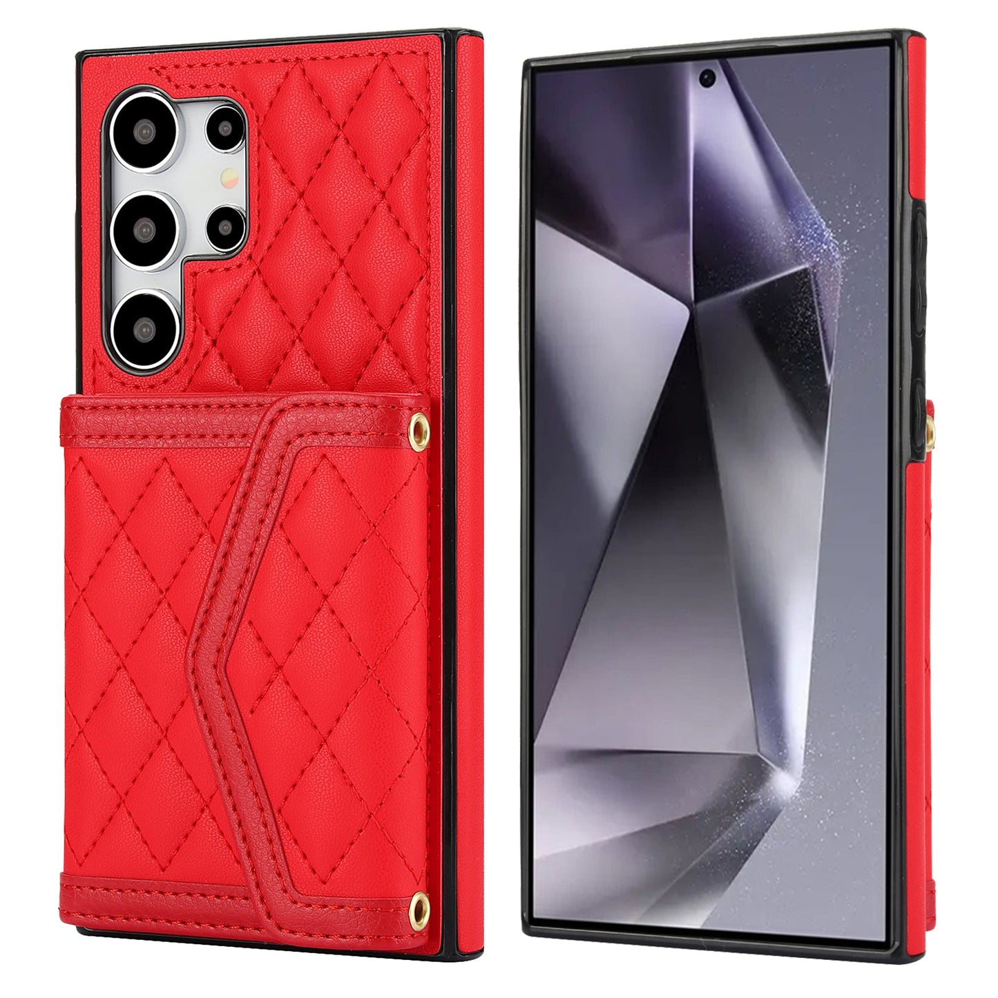 New Card Holder Crossbody Leather Phone Case for Samsung