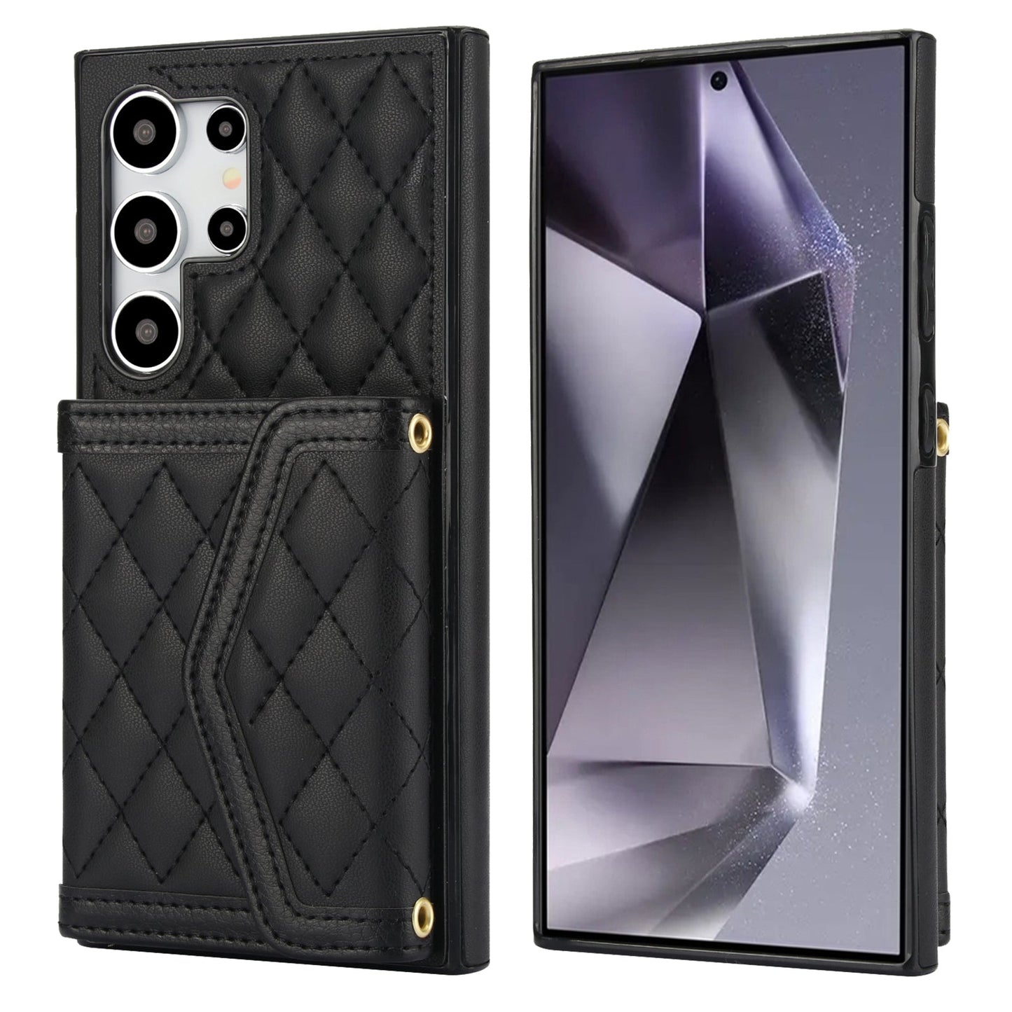 New Card Holder Crossbody Leather Phone Case for Samsung