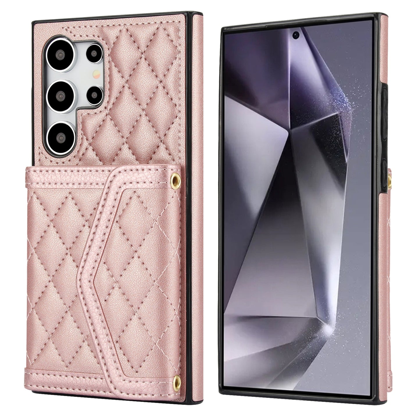 New Card Holder Crossbody Leather Phone Case for Samsung
