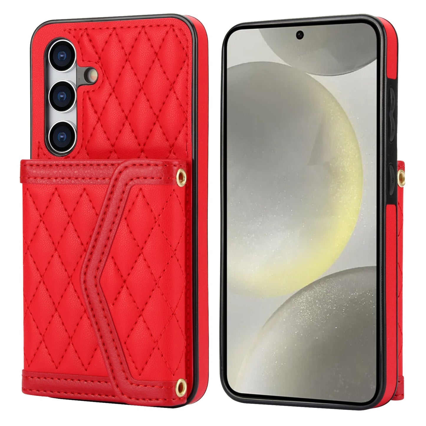 New Card Holder Crossbody Leather Phone Case for Samsung