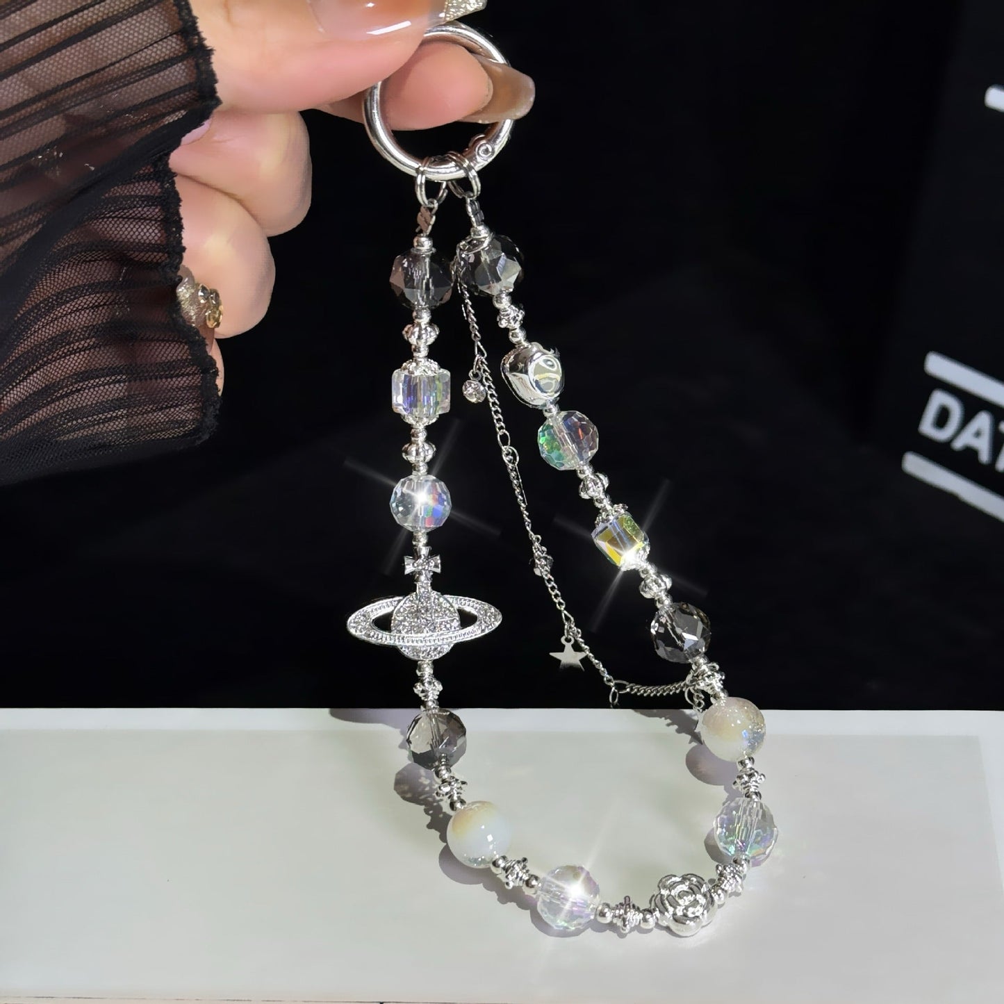 New Bling Rhinestone Butterfly Star Phone Lanyard Keychain Crystal Chain Pendant