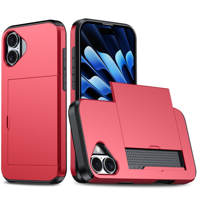 New Card Holder Anti-Drop Phone Case for iPhone 16 Plus
