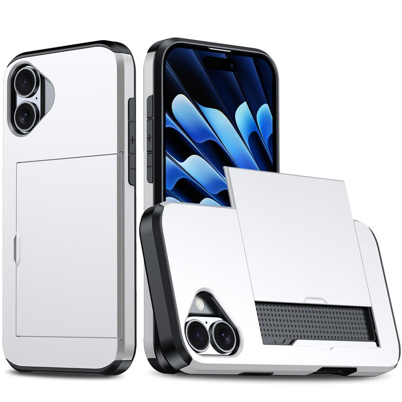 New Card Holder Anti-Drop Phone Case for iPhone 16 Plus