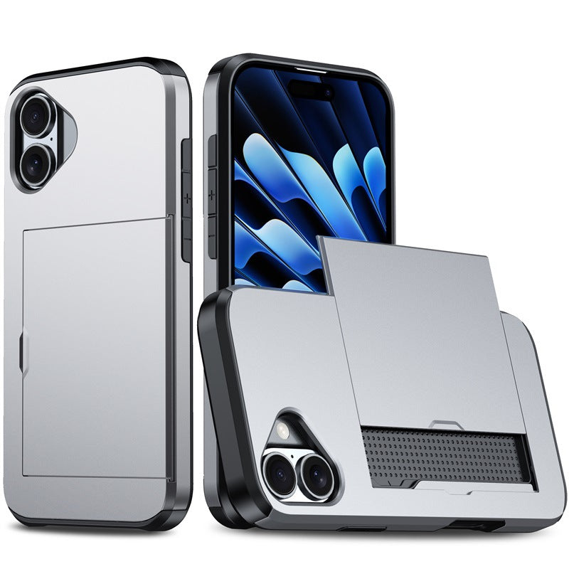 New Card Holder Anti-Drop Phone Case for iPhone 16 Plus