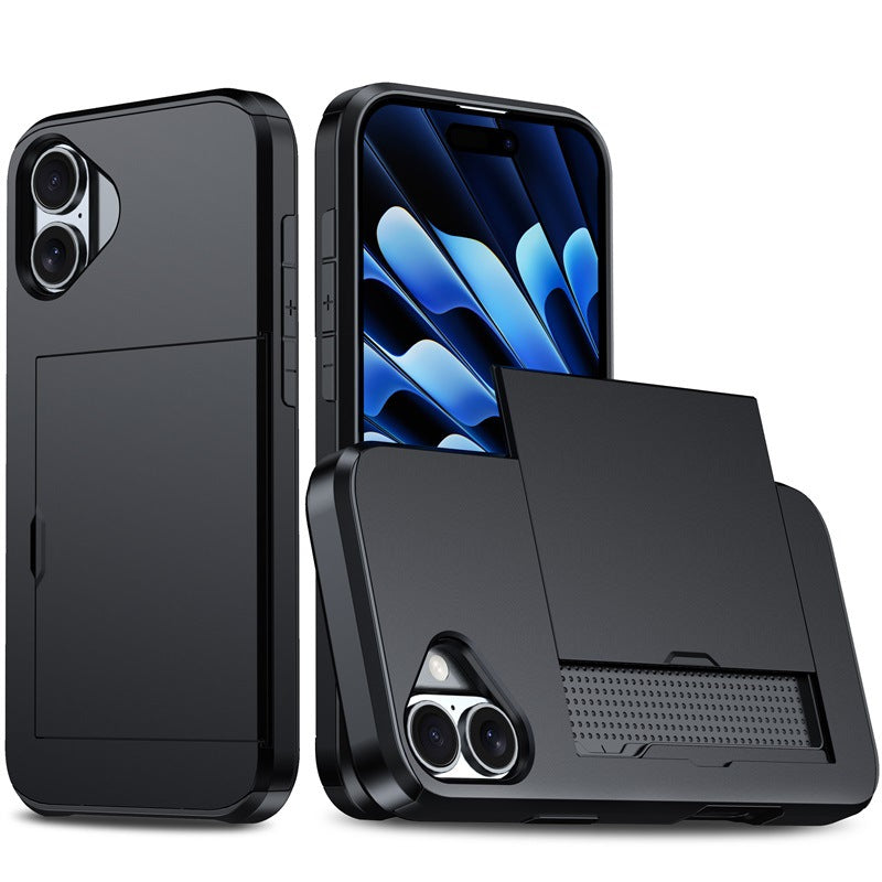New Card Holder Anti-Drop Phone Case for iPhone 16 Plus