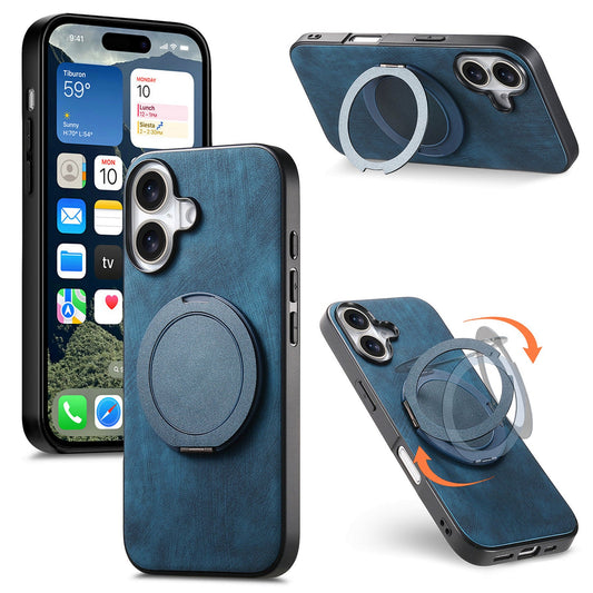 New Round Rotating Magnetic Ring Phone Case for iPhone