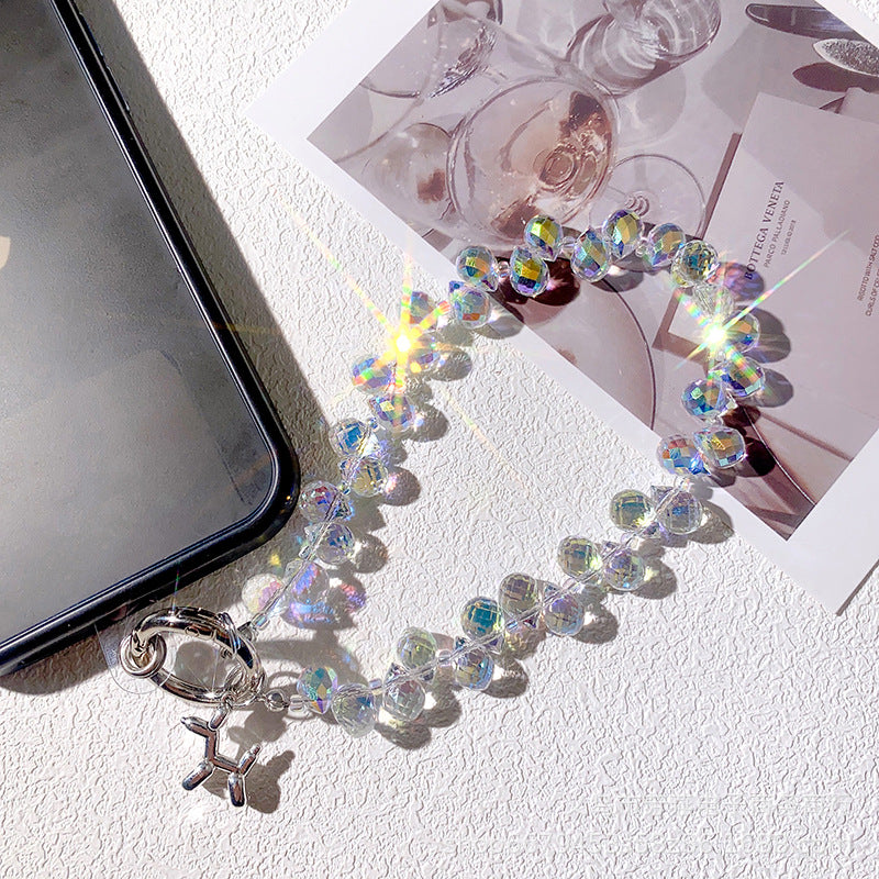 New Bling Rhinestone Strawberry Phone Lanyard Keychain Crystal Chain Pendant