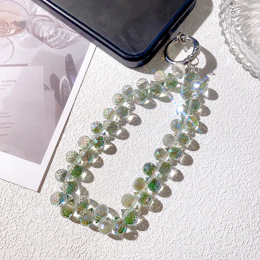 New Bling Rhinestone Strawberry Phone Lanyard Keychain Crystal Chain Pendant