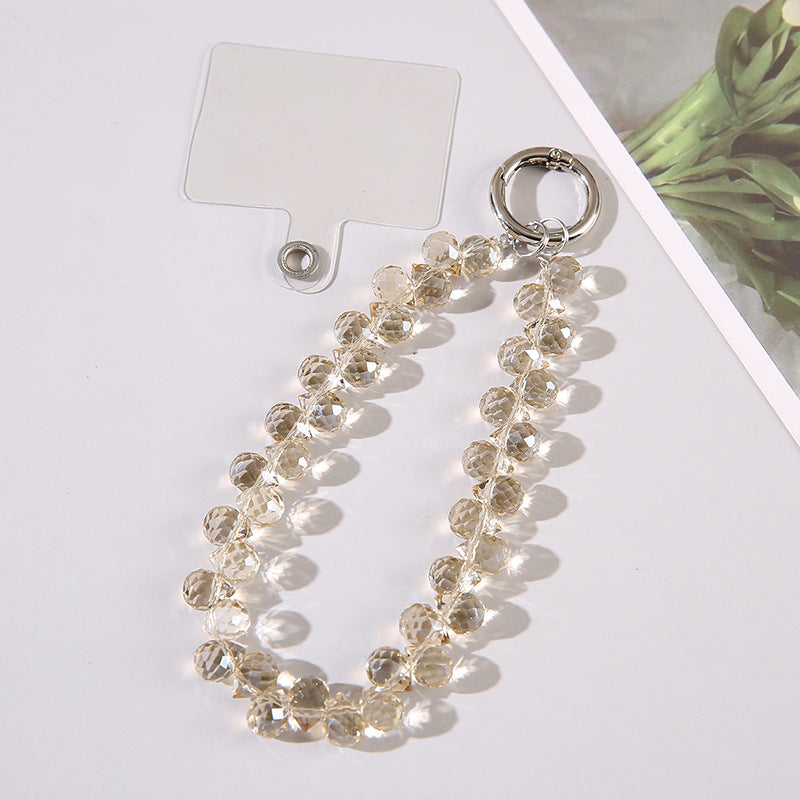 New Bling Rhinestone Strawberry Phone Lanyard Keychain Crystal Chain Pendant