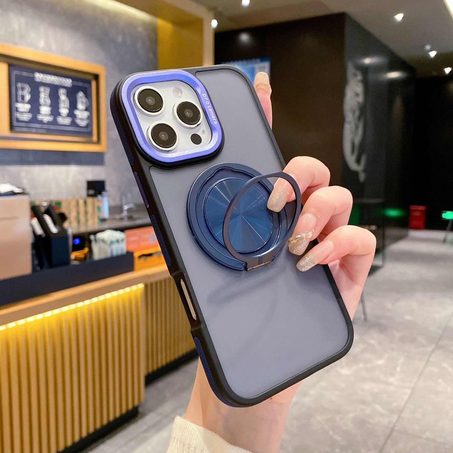 New Frosted Magnetic 360 Rotating Bracket Phone Case for iPhone 16/16 Pro/16 Plus/16 Pro Max