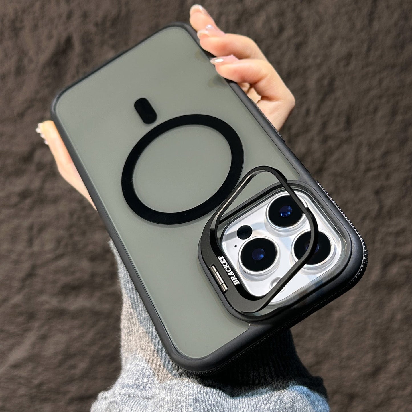 New Lens Bracket Magnetic Phone Case for iPhone 16/16 Pro/16 Plus/16 Pro Max