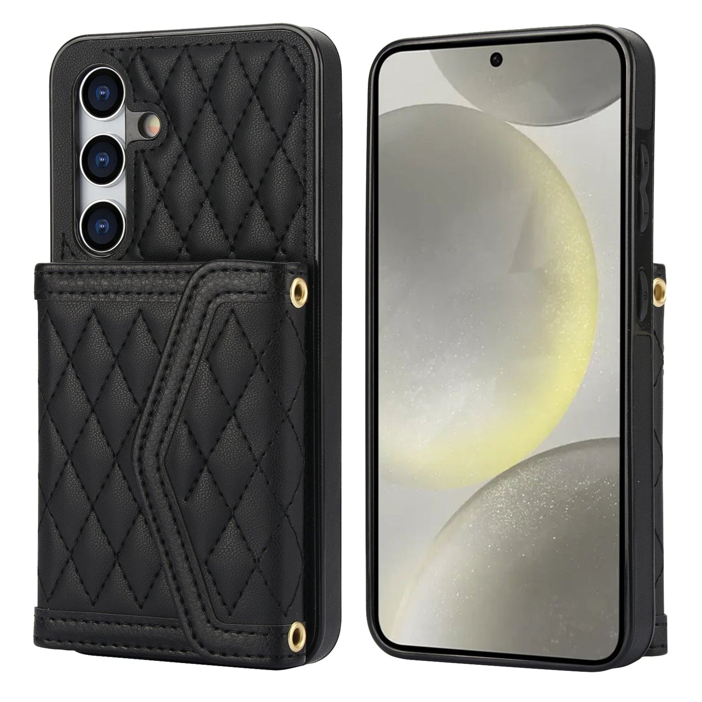 New Card Holder Crossbody Leather Phone Case for Samsung