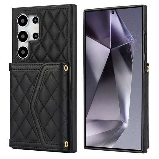 New Card Holder Crossbody Leather Phone Case for Samsung