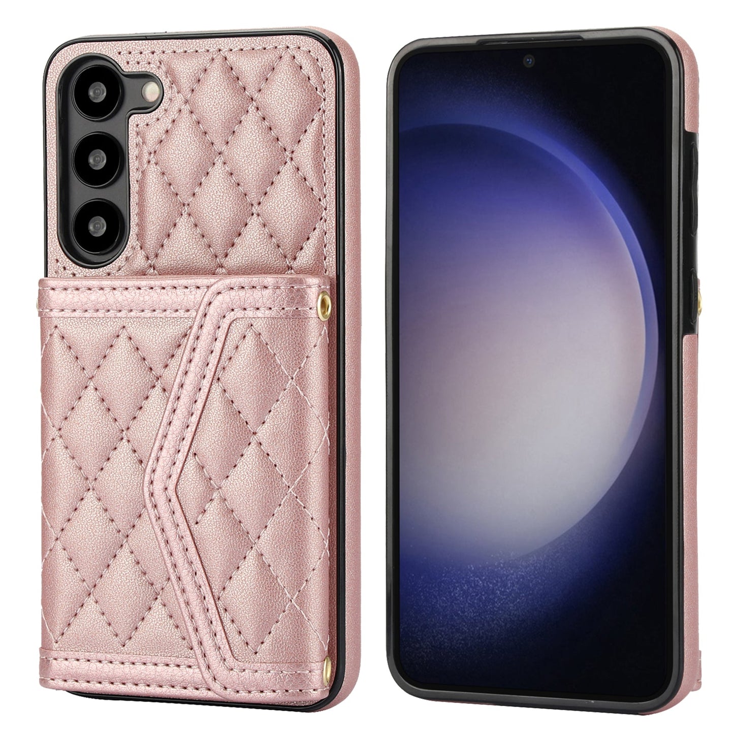 New Card Holder Crossbody Leather Phone Case for Samsung