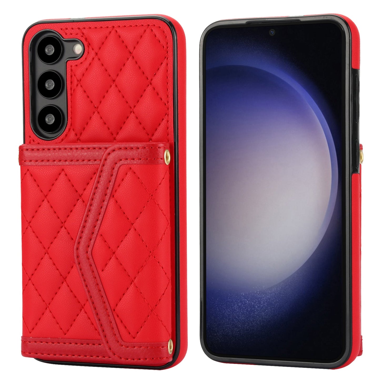 New Card Holder Crossbody Leather Phone Case for Samsung