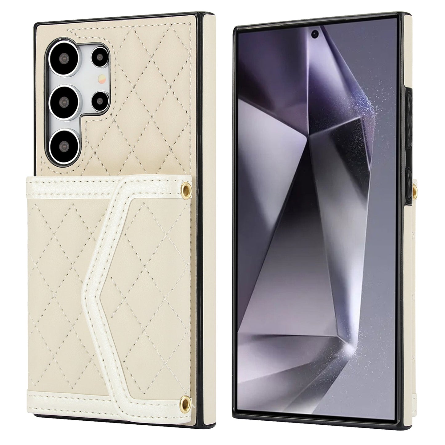 New Card Holder Crossbody Leather Phone Case for Samsung