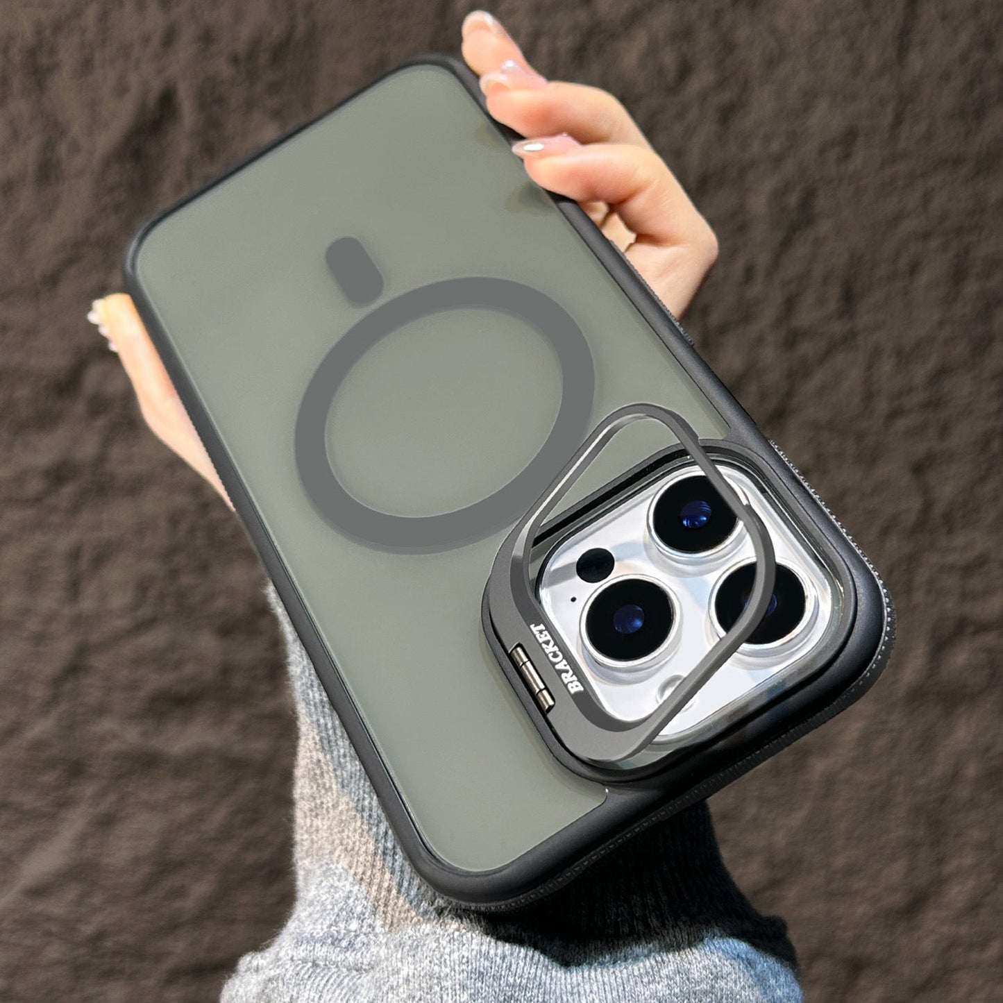 New Lens Bracket Magnetic Phone Case for iPhone 16/16 Pro/16 Plus/16 Pro Max