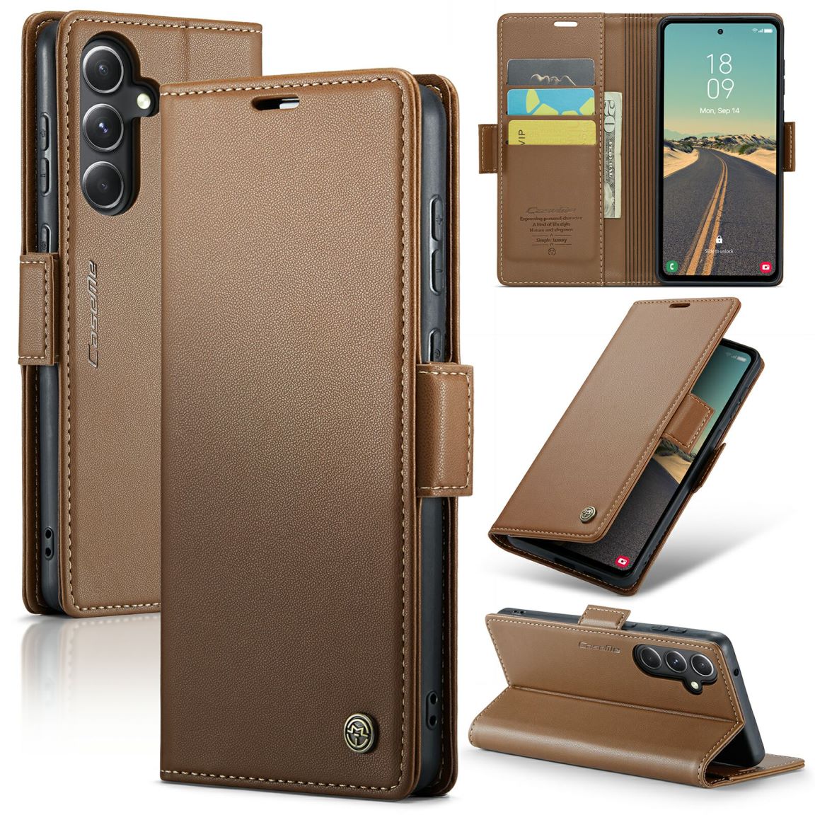 New RFID Blocking Card Holder Wireless Charging Phone Case for Samsung Galaxy S25