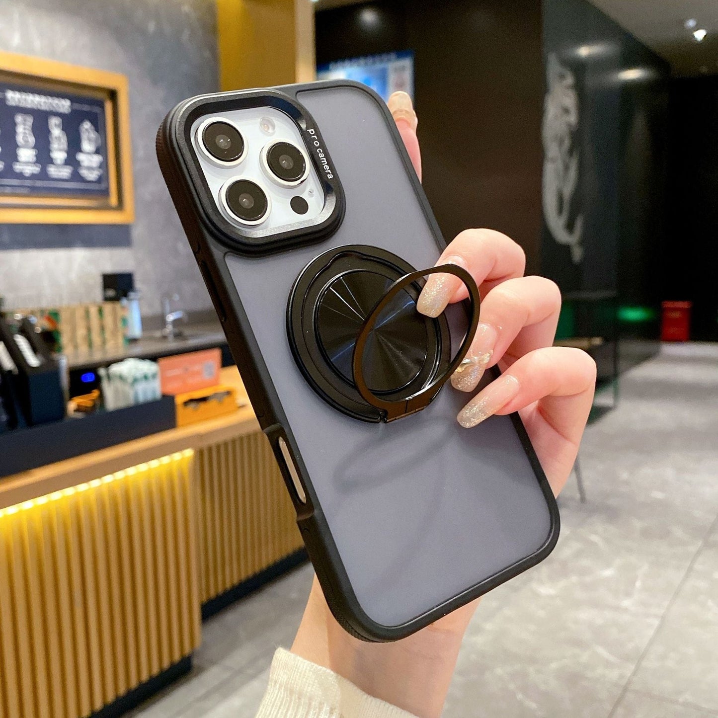 New Frosted Magnetic 360 Rotating Bracket Phone Case for iPhone 16/16 Pro/16 Plus/16 Pro Max