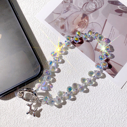 New Bling Rhinestone Strawberry Phone Lanyard Keychain Crystal Chain Pendant