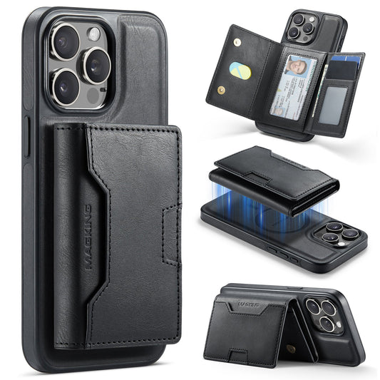 New 2-IN-1 RFID Blocking Wallet Card Holder Leather Phone Case for iPhone 13 Pro Max