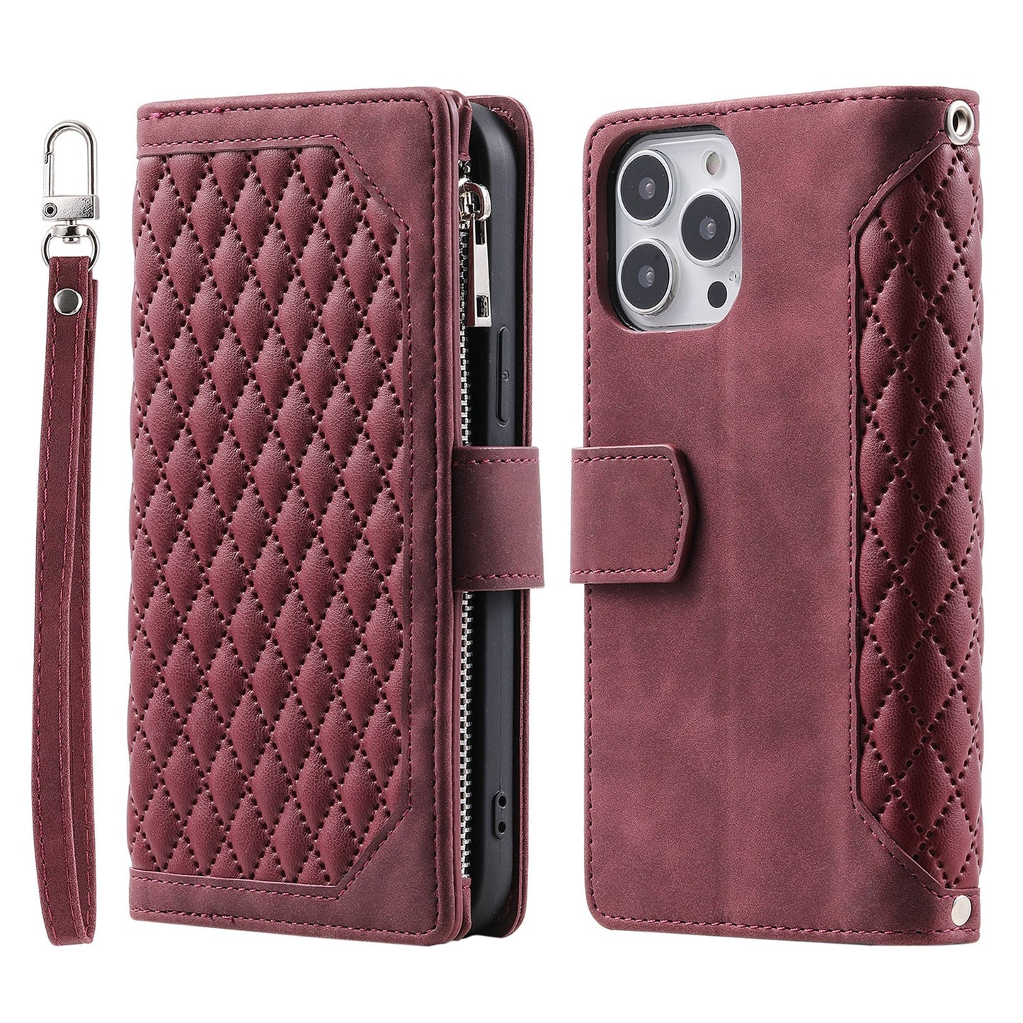 New Zipper Wallet Leather Phone Case for iPhone 16/16 Pro/16 Plus/16 Pro Max